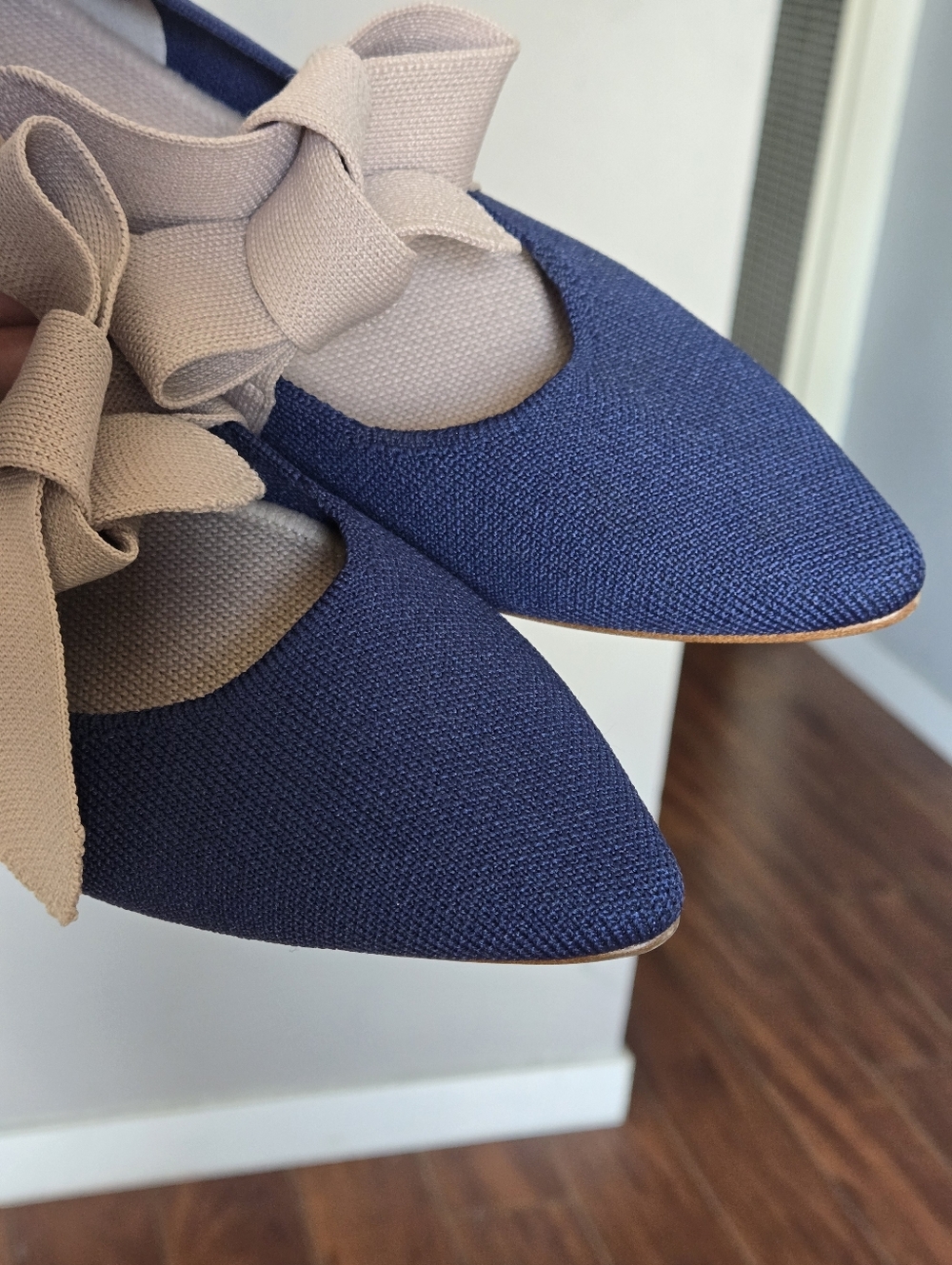 Rothy’s Sapphire Blue Mary Jane Bow Flats Pointed Toe Balletcore Size 8 - Picture 16 of 16